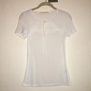 Urban Outfitters cut out tie front tee